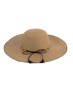Vintage Style Straw Hat HA320136 TAUPE